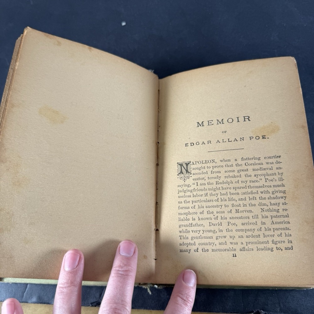 Edgar Allen Poe Arlington Edition Memoir Of The Poet 1882 Hardcover Book Poems - Picture 13 of 16